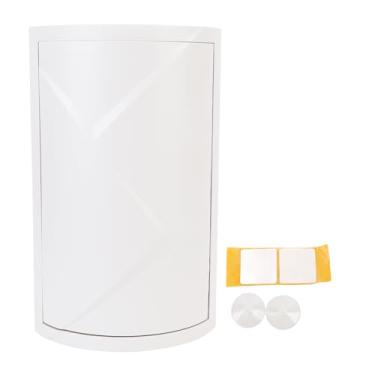 Imagem de Prateleira de armazenamento de canto de banheiro premium PP 2 camadas com rotação de 360 graus, organizador de bancada de banheiro para cuidados com a pele, armário de armazenamento de cosméticos para