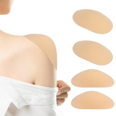 Imagem de Ombreiras femininas, reforço de ombro de silicone para aumentar o conforto e a postura - Realçador antiderrapante invisível e respirável para vestido, camiseta e suor