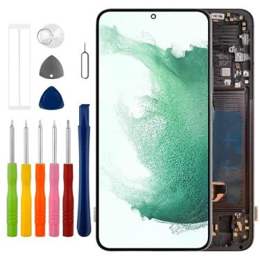 Imagem de [Suporte a impressões digitais] Tela OLED Duotipa de 6,6 polegadas para Samsung Galaxy S22+ 5G /S22 Plus 5G SM-S906U (preto com moldura) Tela LCD sensível ao toque de substituição com conjuntos de