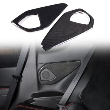 Imagem de Aotumcer Um par de painéis de alto-falante capa almofada lateral compatível com 2022-2025 2026+ Toyot@ 86/Subaru BRZ acessórios porta de carro tweeter capa decorativa protetora
