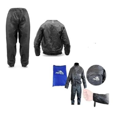 Imagem de Capa De Chuva Jaqueta Calça Piracapas Pvc Motoqueiro Motoboy Delivery-Unissex