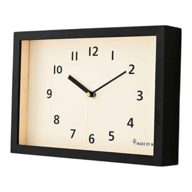 Imagem de Bothyi Relógio de parede Relógio de mesa Fácil Mostrador Moda Moderno Ornamento Decoração de casa Silencioso para Cozinha Loja de presentes Sala de, Preto