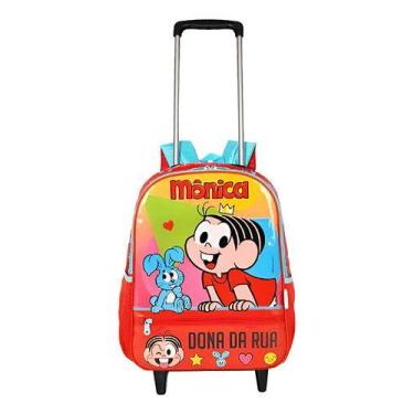 Imagem de Mochila Monica Rodinhas Infantil Feminina Escolar Lançamento - Luxcel