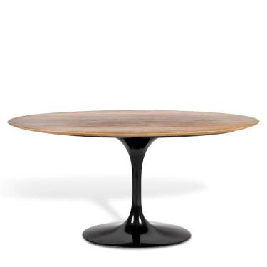 Imagem de Mesa de Jantar Tulipa Oval 137x90cm Tampo Preto