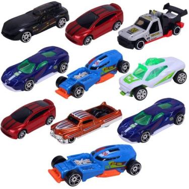 Imagem de Kit Com 10 Carrinho de Metal Divertido Roda Livre Escala 1:64 Sortidos