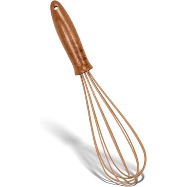 Imagem de Batedor de ovos de silicone, 1 peça, adequado para assar, cozinhar e fazer bebidas, ideal para uso diário de cozinha doméstica, misturar ovos, molhos e batidos