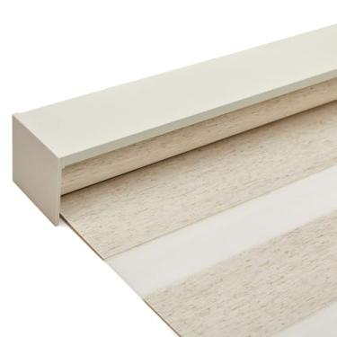 Imagem de Joydeco Persianas de zebra de linho para janelas, cortinas de janela de camada dupla, filtro de luz de privacidade sem fio, persianas de rolo de parada livre para casa, 76 cm L x 182 cm A