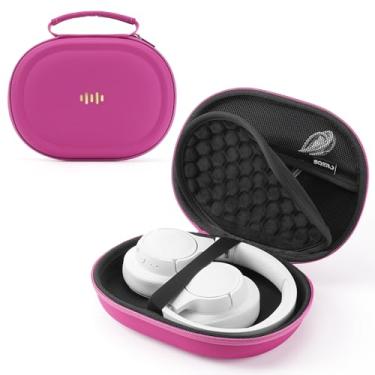 Imagem de Capa rígida para fone de ouvido JBL Tune 720BT/520BT/510BT/Live 770NC/460NC, superfina, com bolso de poliuretano, bolsa organizadora de viagem portátil universal