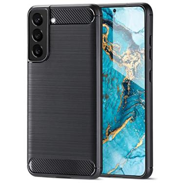 Imagem de Capa de celular fina preta, capa para S21 Fe com design protetor de ranhura de resfriamento para smartphone à prova de choque, elegante acabamento fosco escovado capa de TPU macio
