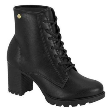Imagem de Bota Coturno Feminino Salto Bloco Napa Preto Moleca 5348.100-Feminino
