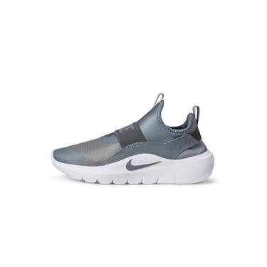 Imagem de Nike Tênis de corrida infantil Flex Runner 4, Cinza claro/cinza claro/cinza escuro/branco, 19