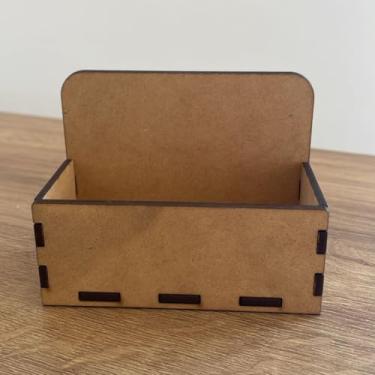 Imagem de Porta Cartões de Visita Minimalista em MDF Cru Corte a Laser