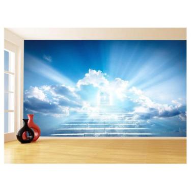 Imagem de Papel De Parede 3D Religioso Céu Portão Paraíso 3,5M Rl69 - Você Decor