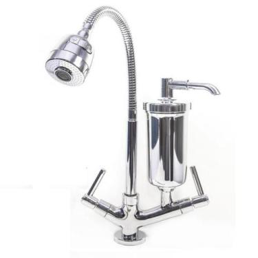 Imagem de Torneira Metal Inox Filtro Gourmet Pia Mesa Cozinha Bancada CasaGrande