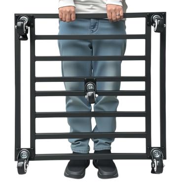 Imagem de Hongsane Suporte para plantas de 76 cm com rodas resistentes, suporte de metal extra grande com 5 rodízios industriais, rolos quadrados para plantas de vasos grandes, carrinho de plantas para uso