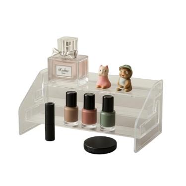 Imagem de Suporte em Acrilico, Organizador, Prateleira 3 andares, para Bonecos, Perfumes, Batons, Maquiagens, Objetos - Casa e Decoração (Grande)