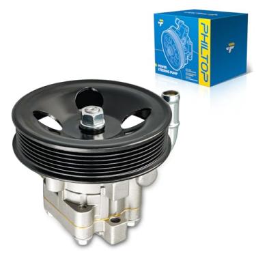 Imagem de PHILTOP Bomba de direção hidráulica 214054 com polia, adequada para Soren 2011-2013 para 2,4L, 2010-2012 Santa Fe 2,4L, substitui OE 214054, 3625, 571001U000