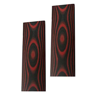 Imagem de HAISDA G10 Cabo de faca balança lajes de ferramentas personalizadas DIY para facas, fabricação de facas em branco, lajes, material de aperto, pacote com 2 peças (vermelho/preto)