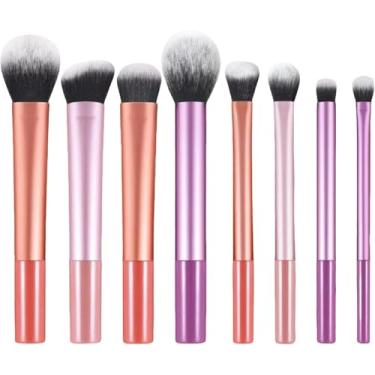 Imagem de Kit de Pincéis de Maquiagem 8 Peças - Cerdas Sintéticas Macias - Completo para Todos os Tipos de Make