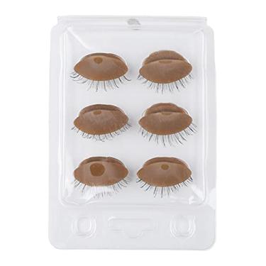 Imagem de Generic Pálpebras Com Cabeça de Manequim, 3 Pares de Pálpebras de Silicone Com Cílios para Iniciantes Em Salão (#3)