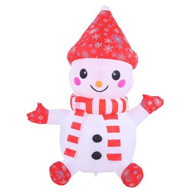 Imagem de Asixxsix Boneco de Neve Inflável de Natal de 1,2 m para Decoração Externa, Impermeável, em Poliéster 190T, com Luzes LED e Chapéu Vermelho, Ideal para Casa (Plugue UE 220-240 V)
