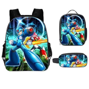 Imagem de Mochila Rockmans Anime School com lancheira e bolsa de lápis