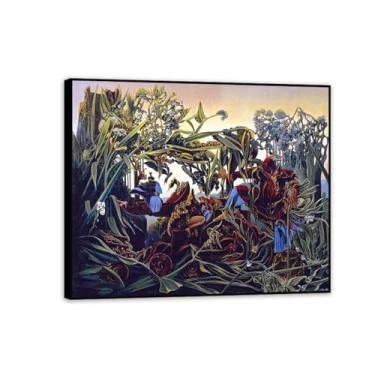 Imagem de Pôster Max Ernst Nature at Dawn Reproduções de pinturas famosas Surrealismo Tela de arte de parede Max Ernst para presentes de sala de estar 80 x 60 cm (32 x 24 polegadas) moldura preta