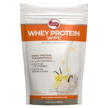 Imagem de Whey Protein WPC Pouch (900g) Vitafor, Baunilha
