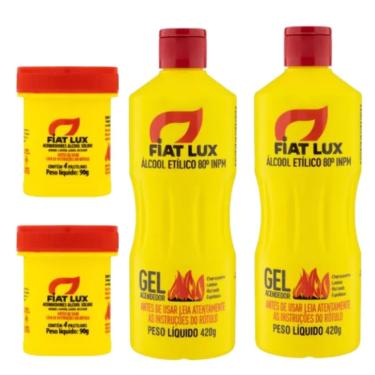 Imagem de Kit 2 Acendedor Alcool Sólido E 2 Gel 80o Inpm