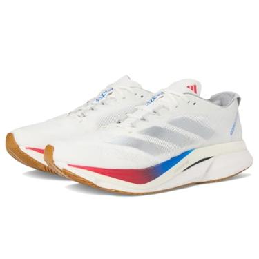 Imagem de adidas Tênis feminino Adizero Boston 12, Branco/prata fosco/rubi puro, 35