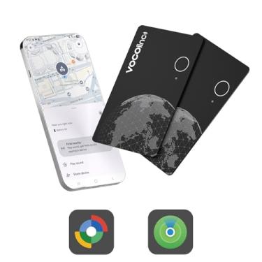 Imagem de VOCOlinc Cartão inteligente Air Tag para Android e iOS, novo rastreador de carteira recarregável de sistema duplo, funciona com o Google Find Hub ou Apple Find My APP, localizador de itens para