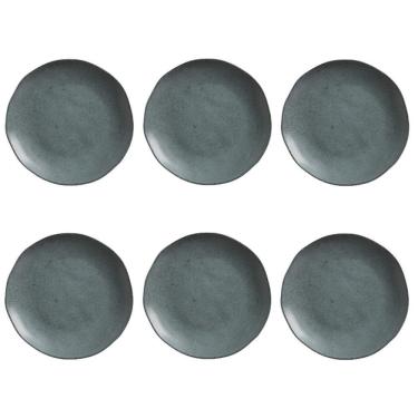 Imagem de Conjunto De Pratos Rasos 06 Peças Orgânico Petroleum Porto Brasil