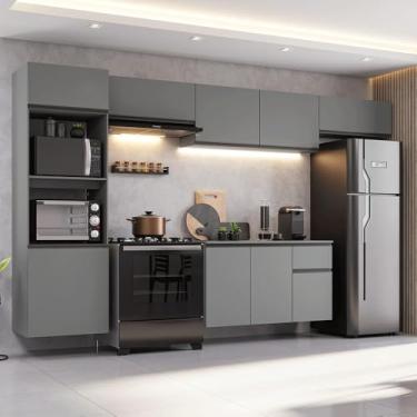 Imagem de Armário de Cozinha Completa 340 cm Suspenso Nice Madesa 02 - Cinza