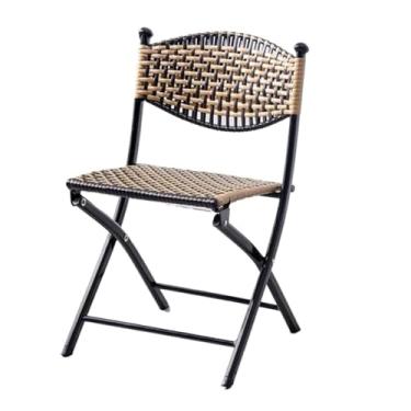 Imagem de Cadeira dobrável de metal para lazer, multifuncional, dobrável, portátil, cadeira de jardim, cadeira de praia, cadeira de pesca, cadeira de acampamento, adequada para uso interno e externo ou