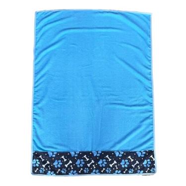 Imagem de Toalha de Banho Pet, Kit 3 Pçs, Ideal para Cães e Gatos, Alta Absorção, Seca Rápido, Toque Macio, Super Absorvente, Azul Royal