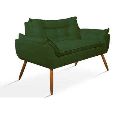 Imagem de Namoradeira 2 Lugares Opala em Suede com Pés Palito