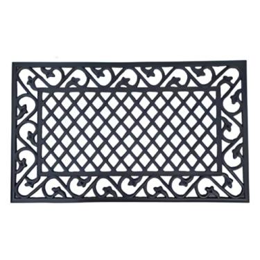 Imagem de Capacho De Porta Borracha Garden Arabesco, 75x45cm, Cor Preto
