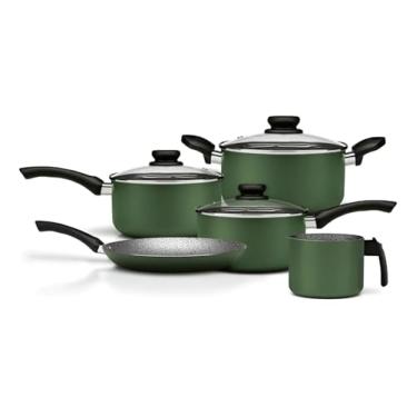 Imagem de Conjunto de panelas antiaderentes de alumínio com 5 peças