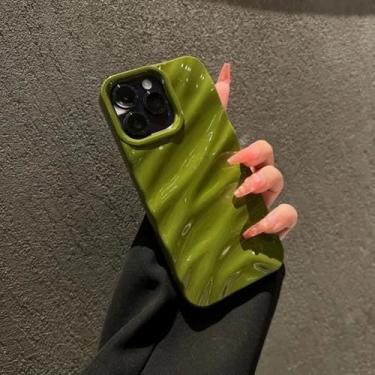 Imagem de Capa protetora com padrão de ondulação suave na água para iPhone 11 12 13 14 15 16 17 Pro Max X Xs Max XR 7 8 Plus SE 2020 Air Bumper Cases Cover, A2, para iPhone 15 Pro Max