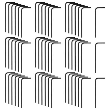 Imagem de 100 chaves Allen em forma de L, conjunto de mini chaves hexagonais de cabo longo, tamanho padrão, pequeno tamanho padrão, chaves Allen, chaves de bloqueio de porta, chaves de parafuso para móveis