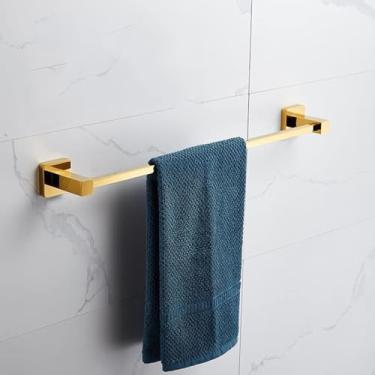 Imagem de Toalheiro de aço inoxidável engrossado, conjunto de ferragens de banheiro, toalheiro, dobrável, toalheiro, trilho, roupas, escorredor de roupas, conjunto de acessórios de banheiro