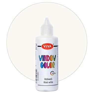Imagem de Viva Decor® Cor da janela (Wool White White, 90 ml) Tintas de janela para fotos removíveis e adesivos para decoração, espelhos, azulejos, vasos e janelas - Feito na Alemanha