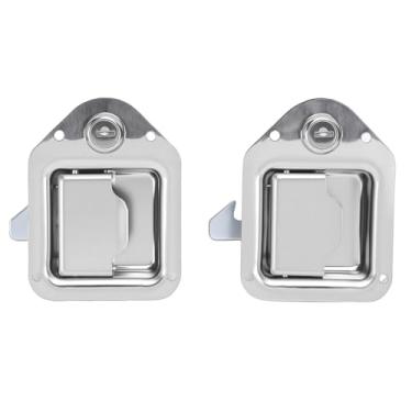 Imagem de Luocute Trava da Caixa de Ferramentas do Caminhão, Alça de Substituição de Aço Inoxidável 304 Resistente Com Chaves para Trailer Rv Utv Atv Caixa de Ferramentas Gabinete Elétrico