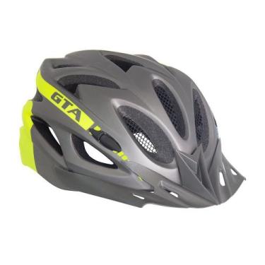 Imagem de Capacete Ciclismo MTB GTA NX INMOLD Com Led Cinza Amarelo Tamanho: M 5