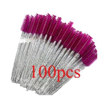 Imagem de Escovas De Cílios Descartáveis 100 Peças Aplicadores De Máscara Ferram