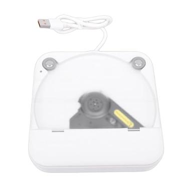 Imagem de Jectse Leitor de CD Portátil para Carro, Unidade de CD Externa Com Tecnologia Anti-salto e Portas USB AUX, Capa Magnética para Laptop, TV, de Som Doméstico, Branco