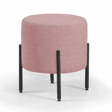 Imagem de Pufe Estilo Industrial Redondo Liverpool - Due Decor, Linho Prime Salm