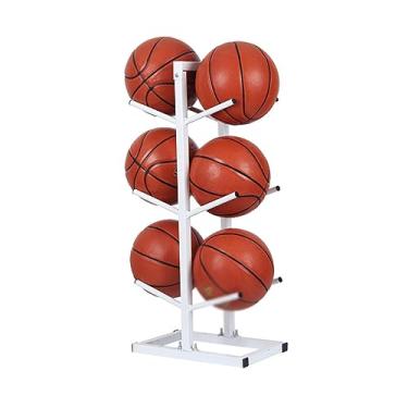Imagem de Suporte vertical de bola, suporte de basquete e futebol, suporte de exibição multicamadas para garagem, casa, escola