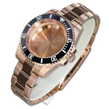 Imagem de FEIYASHI Caixa de relógio de aço inoxidável SUB de 40 mm para NH35/NH36/38 Miyota8215 ETA2824 movimento com bisel de rotação unidirecional, Tampa inferior sólida 2, For NH35 NH34 NH36 NH38 Movement