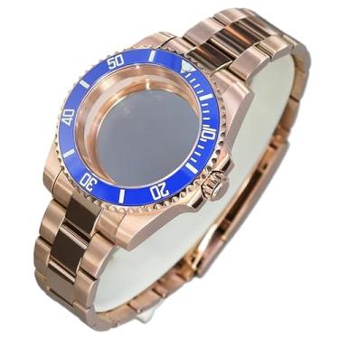 Imagem de FEIYASHI Caixa de relógio de aço inoxidável SUB de 40 mm para NH35/NH36/38 Miyota8215 ETA2824 movimento com bisel de rotação unidirecional, Tampa inferior de vidro 6, For Miyota8215 8205 Movement